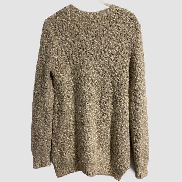 Katsumi Sweaters - Katsumi White and Gray Popcorn Textured Sweater Front Pockets Size Small